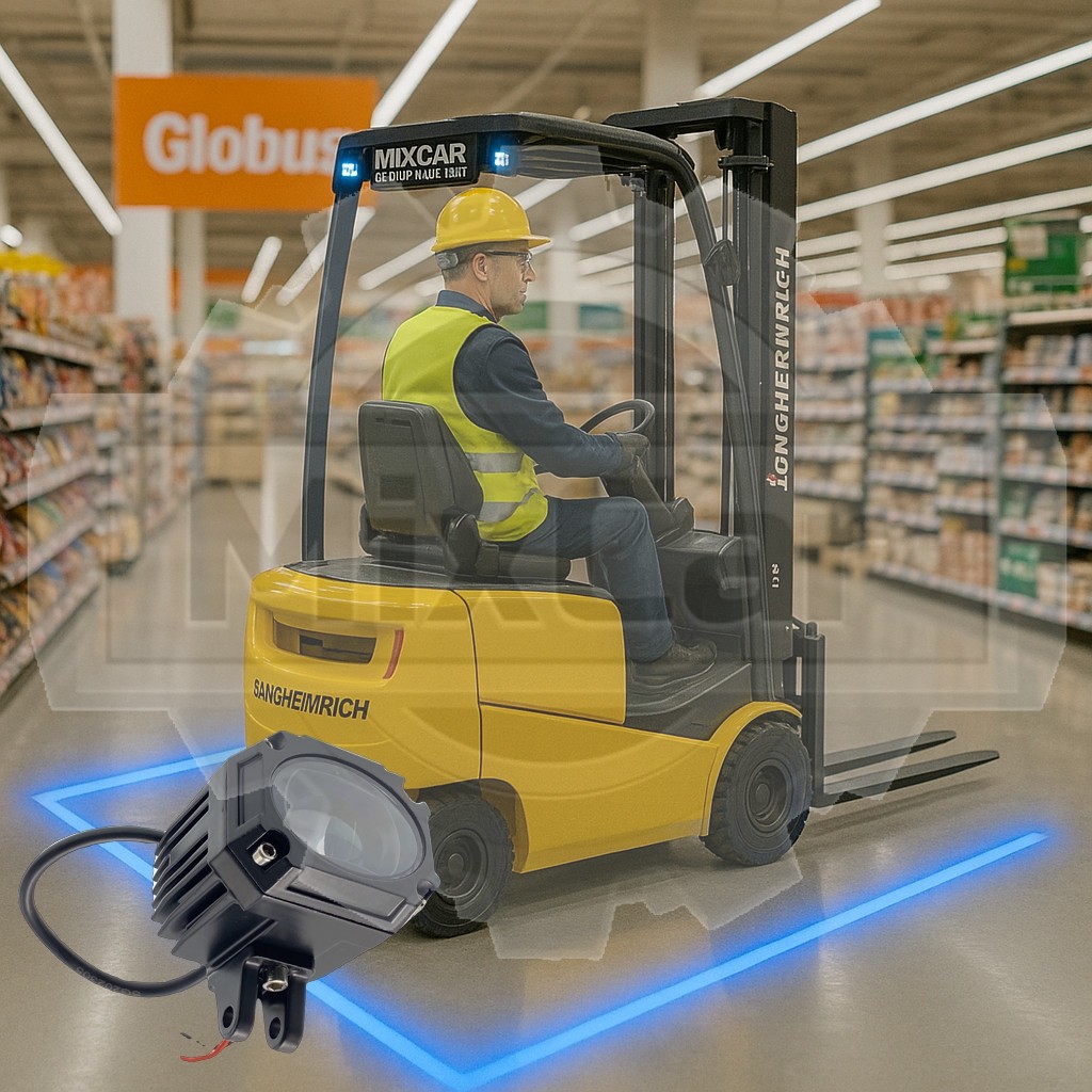 Фонарь (синяя линия) (2pcs*5W/10-80V DC) (#U5)