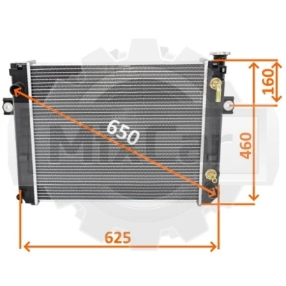 Радиатор Toyota 7FD20~30 / 1DZ,2Z / 7FG20~30 / 4Y,5K / 8FD20~30 / 1DZ /8FG30 / 4Y (164102343071) [ЦБ-00011298]