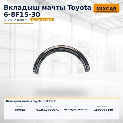 Вкладыш мачты Toyota 6-8F15-30 (612512360071) [ЦБ-99069140]