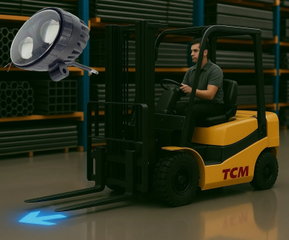 Фонарь (синяя стрелка) (DC10V-80V) (6W) (#F)