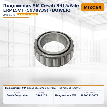 Подшипник УМ Cesab B315 / Yale ERP15VT (5978739)