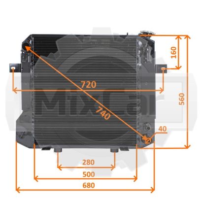 Радиатор Hangcha 4.5-5t R453331000000