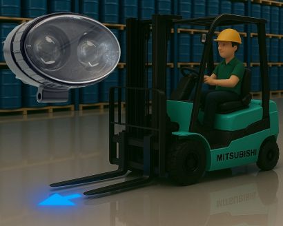 Фонарь (синяя стрелка) (2pcs*5W/10-80V DC) (#U5)