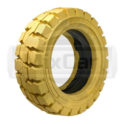 Шина цельнолитая 140/55-9 (WINDSTORM) "с буртом" (Белая)