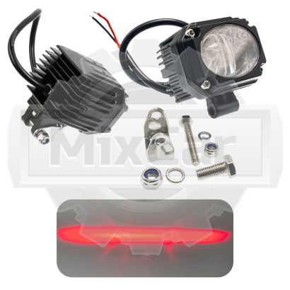 Фара светодиодная LED красная зона 2pcs*5W/10-80V DC (U) (U) TLW11NRE